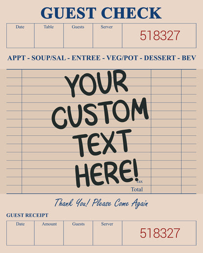 Guest Check Personal