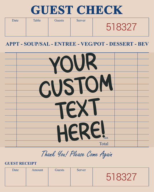 Guest Check Personal