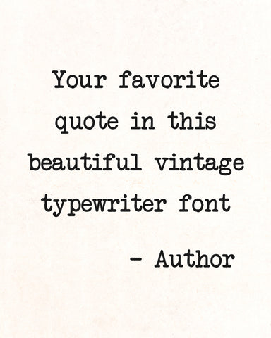 Quotes in Typewriter Font