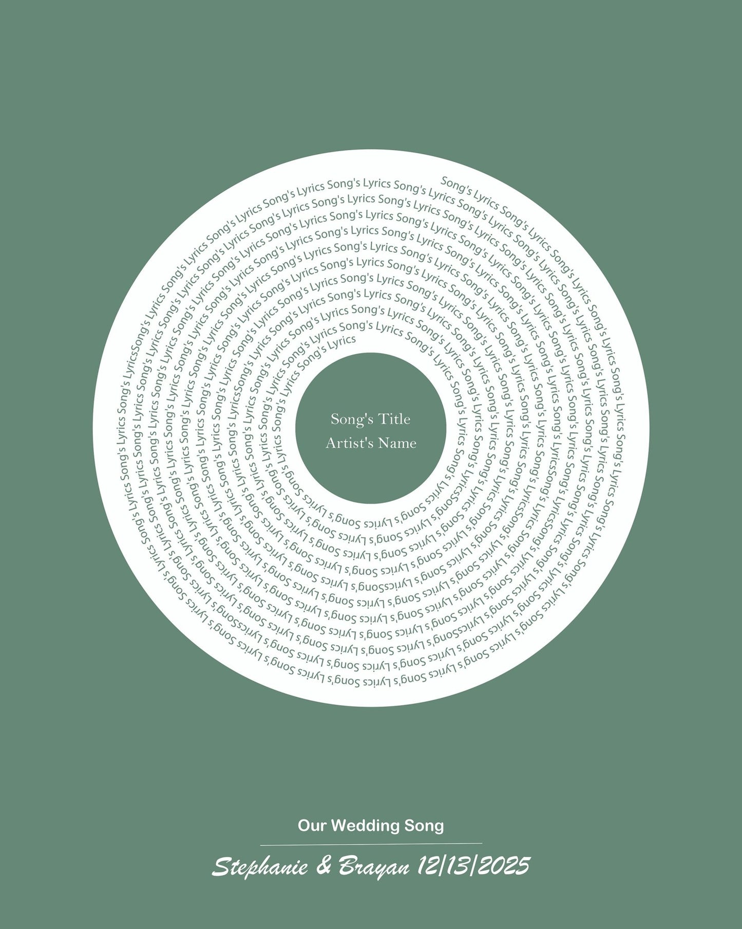 Lyric Vinyl No1