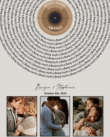 Vinyl Lyric and Photo Collage
