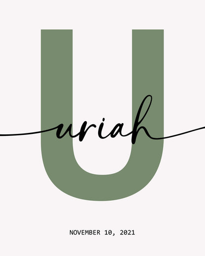Alphabet U Name