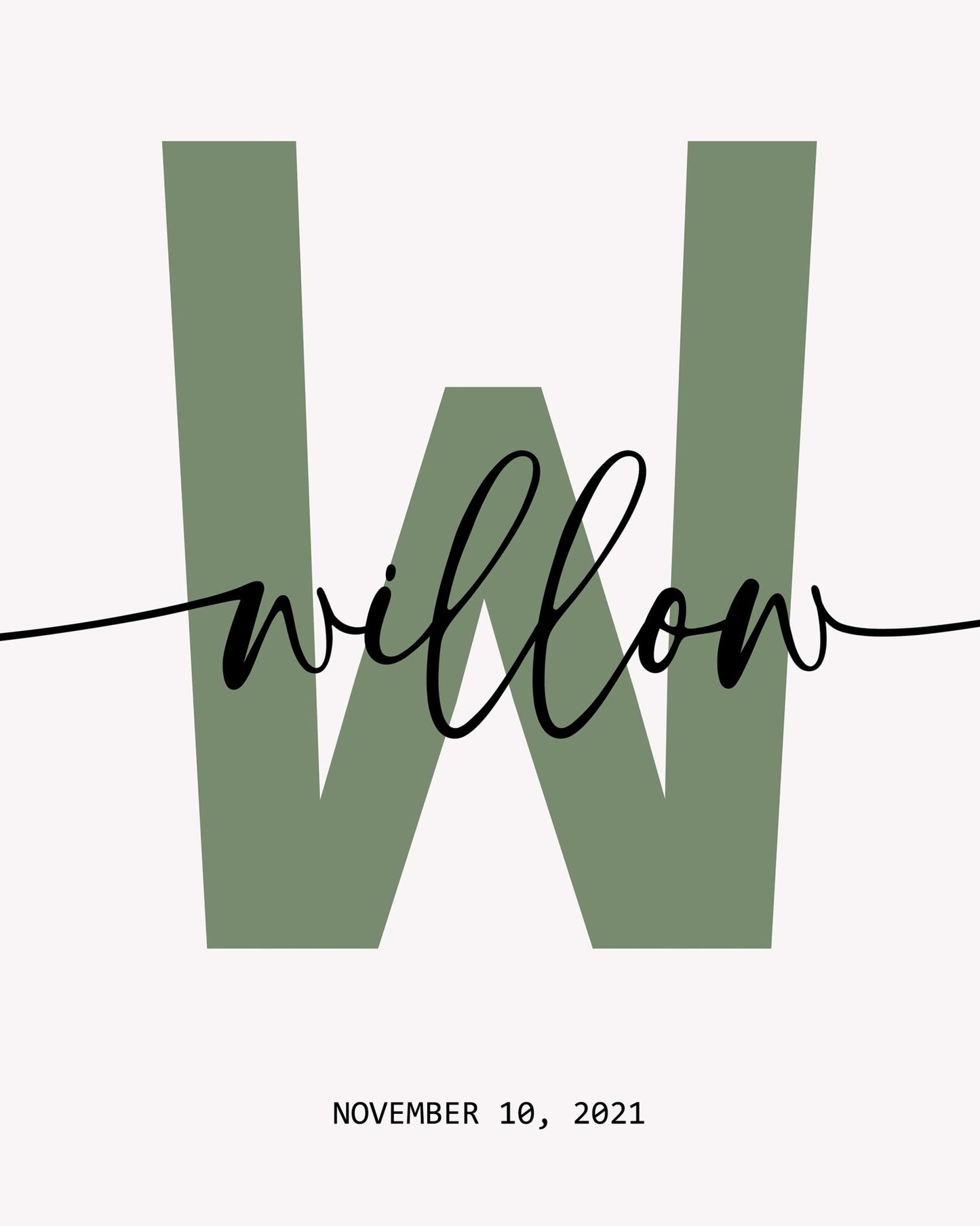 Alphabet W Name
