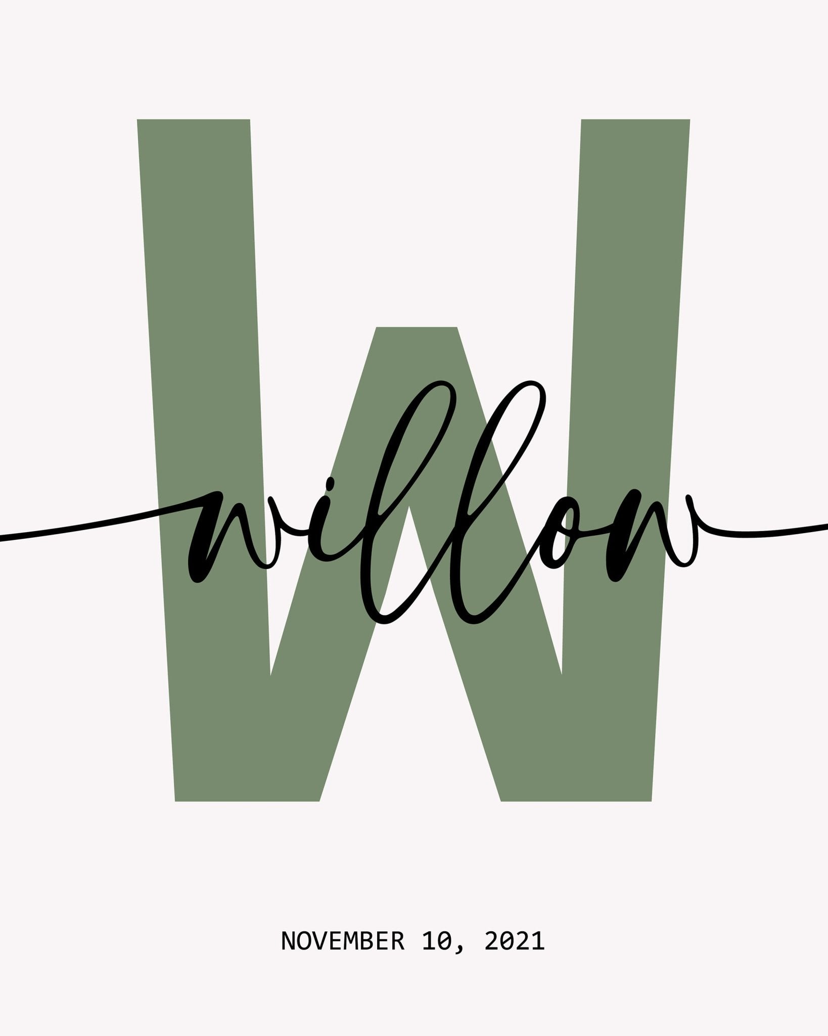 Alphabet W Name